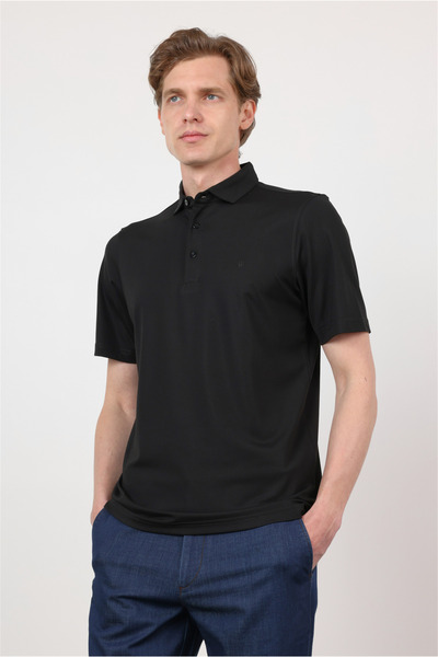 İmza Μαύρο Ιταλικό κοντομάνικο μπλουζάκι χωρίς τσέπες, με άνετη εφαρμογή και ...