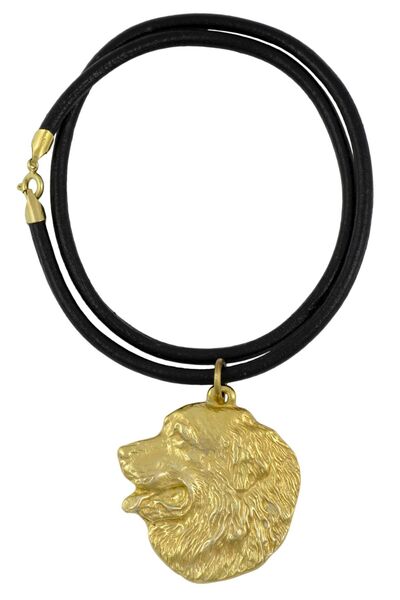 Art - Dog Colier cu pandantiv Art-Dog Câine de Munte Bernese, placat cu aur —...