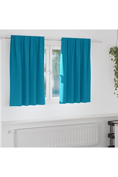 vidaxl Κουρτίνες Συσκότησης 2 pcs Τιρκουάζ 140 x 140 cm Πολυεστέρας