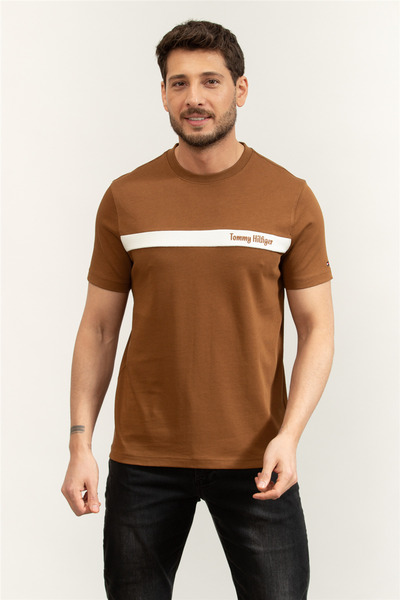 Tommy Hilfiger Erkek Regular Fit %100 Pamuklu Yuvarlak Yakalı Logo İşlemeli K...