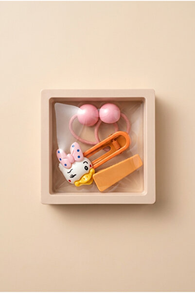 Katia&Bony Σετ πλαστικών αγκράφες με φιγούρα αρκουδάκι σε ροζ πλαστικό κουτί