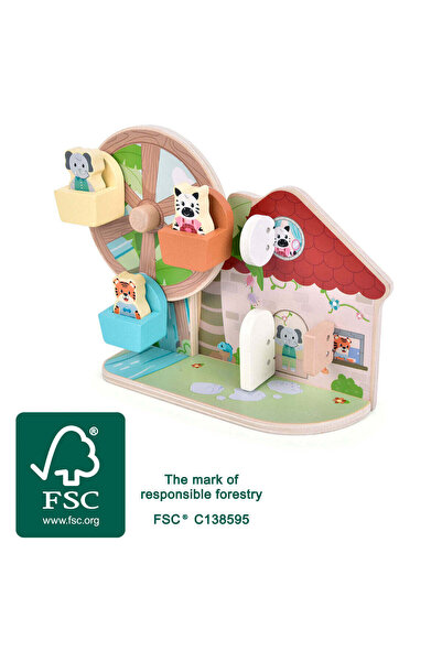 Small Foot Jucărie din lemn certificată FSC 100% „Jungle Friends” – Roată de ...