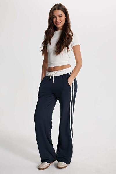Tudors Pantaloni de trening pentru femei, Relax Fit, cu talie elastică, cu du...