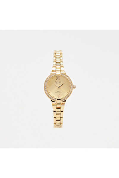 Omax Women's Gold Stainless Steel Strap Analog Wristwatch - 00JEC050Q001 | 28 MM