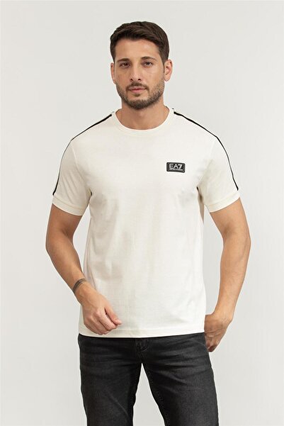 EA7 Erkek Bisiklet Yaka T-Shirt Çok Renkli