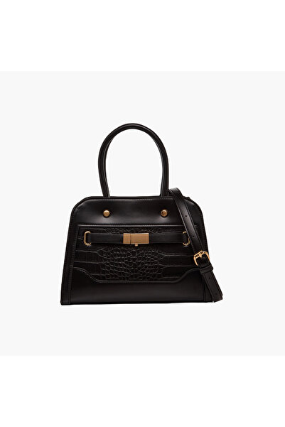 SASHA Textured Satchel Bag with Double Handle