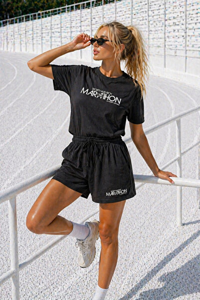 Rich Γυναικείο βαμβακερό αθλητικό και πολυτελές μαραθωνιακό κοντομάνικο μπλου...