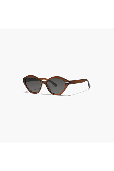 BlackOut Women Brown Lens 56 mm Geometric Sunglasses | BLA-000267-0404