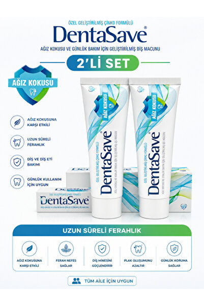 Dentasave Çinko Günlük Bakım Diş Macunu 75 ml 2li Set