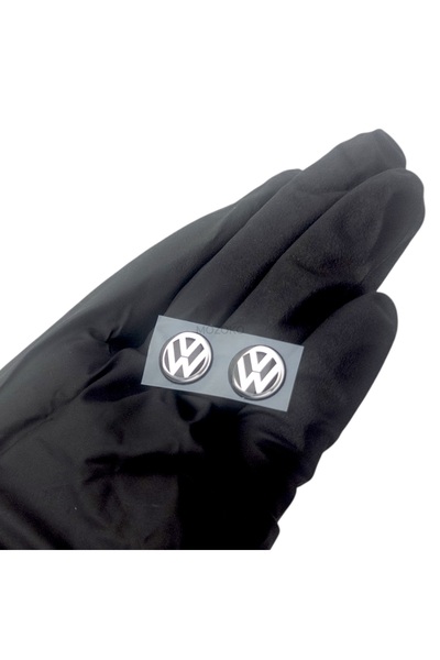 MOZOKO Self-Adhesive Volkswagen Logo 12 mm Drop Printed Keychain Control Emblem 2 Pieces