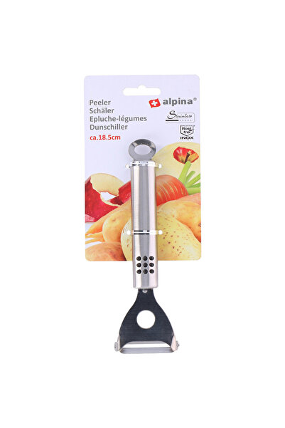 Alpina Curățător de legume din oțel inoxidabil 18,5 cm (Argintiu)