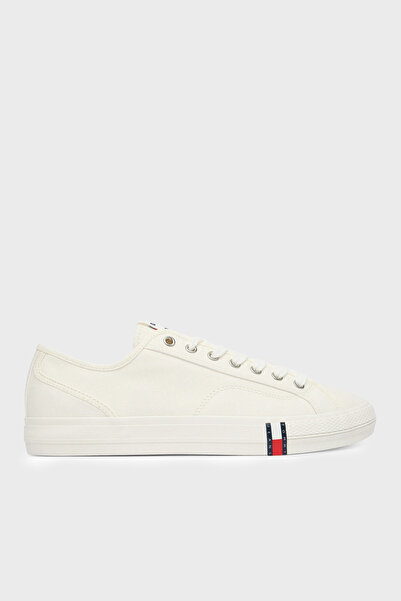 Tommy Jeans Logolu Kanvas Sneaker Ayakkabı Erkek AYAKKABI EM0EM01674 YBL