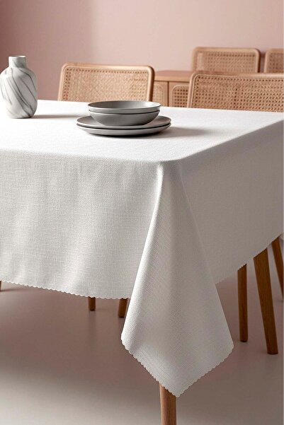 Rivaİstanbul Λευκό τραπεζομάντιλο, πανί για τραπέζια σερβίρισμα, υφασμάτινο χ...