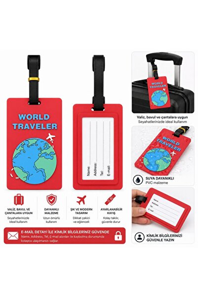 4nio Ετικέτα αποσκευών σε σχήμα σφαίρας από σιλικόνη - Ετικέτα αποσκευών