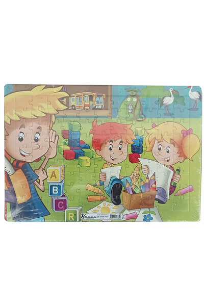 Keskin Color Yayınları 100 Pieces Puzzle for Children Studying in the Park 25...