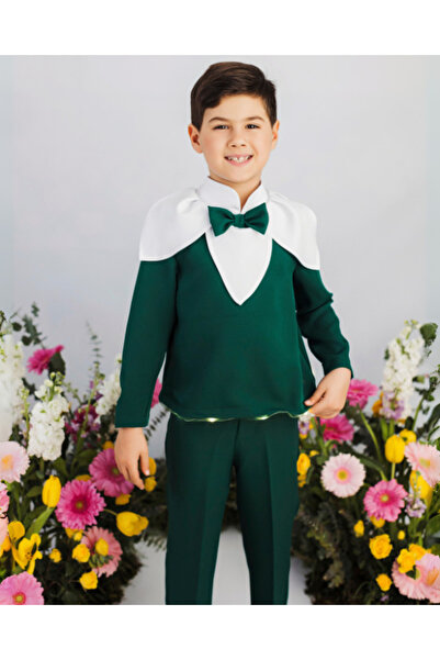 fustite cu luminite Μπλούζα Ghiocel, Πράσινη με πέταλα, Εορταστική Άνοιξη - 1...