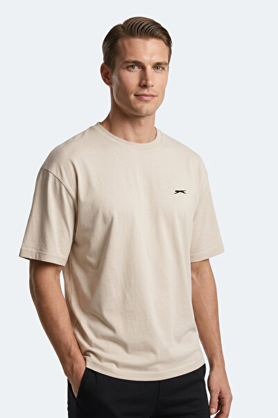 Slazenger Ανδρικό μπλουζάκι KEANE σε μεγάλο μέγεθος, μπεζ