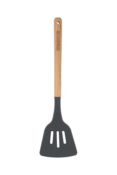 ROYALFORD Silicone Slotted Turner with Wooden Handle