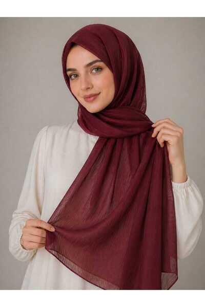 ŞALSERA Bordo, Yoryo Saten Şal 75 x 180 cm