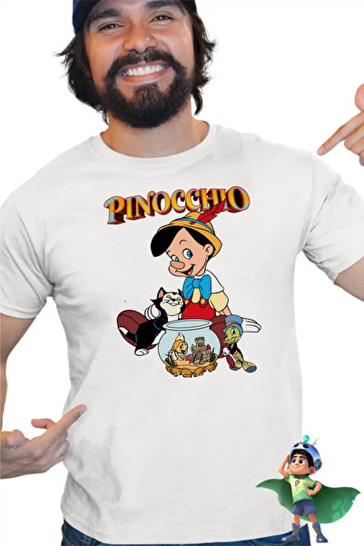 OEM Men's T-Shirt Pinocchio Jiminy Figaro Cleo