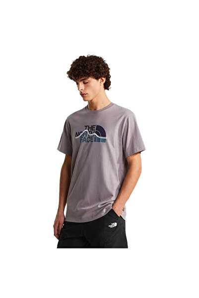 THE NORTH FACE Mountain Line Regular Erkek Gri Outdoor T-Shirt NF0A8GUXG7O1
