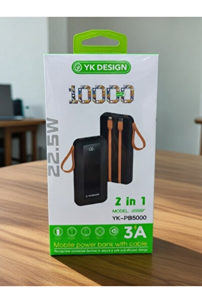 CaseTechnoo 10000MAH 22.5W Hızlı Şarj Powerbank – Dahili Kablolu 3A Taşınabil...