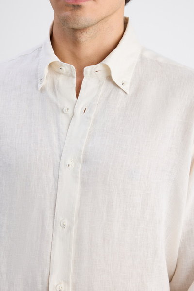 D'S Damat Πουκάμισο Ds Damat Comfort Λευκό Oxford