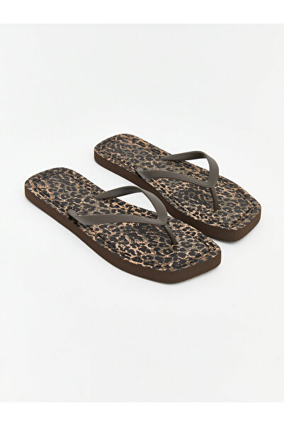 LC Waikiki Șlapi tanga de damă cu imprimeu leopard