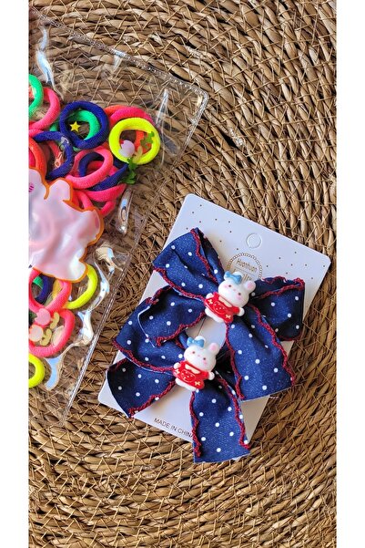 LO ADORO Κλιπ μαλλιών Mother Daughter με καρό σχέδιο 50 τεμάχια Πολύχρωμα λασ...