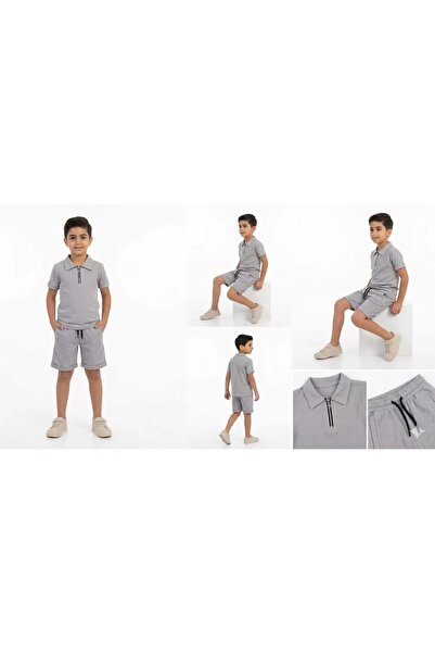 Generic Brand 6/11 Years Old Collared Zippered Lycra Children's Set