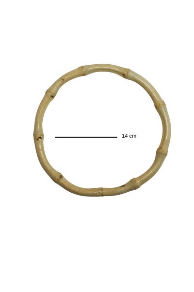 MarifetDükkan 14 CM BAMBU ÇANTA SAPI O MODEL / 2 ADET