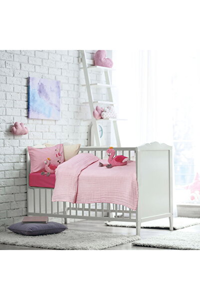 DAS BABY Κουβέρτα μωρού μουσελίνας 110x150 εκ. – Ροζ
