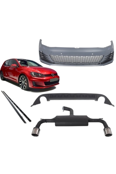 Angels Auto Pachet GTI compatibil cu Golf 7 2013-2016 Kit GTI Look cu Evacuare