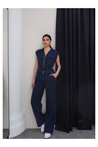 ESRAHELVACI Σετ παντελόνι με γιλέκο και κορδόνι στη μέση