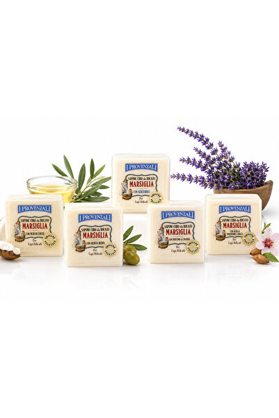 I Provenzali Σετ 5 σαπουνιών Μασσαλίας για ευαίσθητα ρούχα, 5 x 300γρ (1,5 κι...