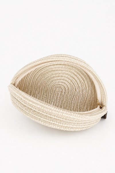ZÇBUTİK Straw Clutch Bag Sea Shell Shape Women's
