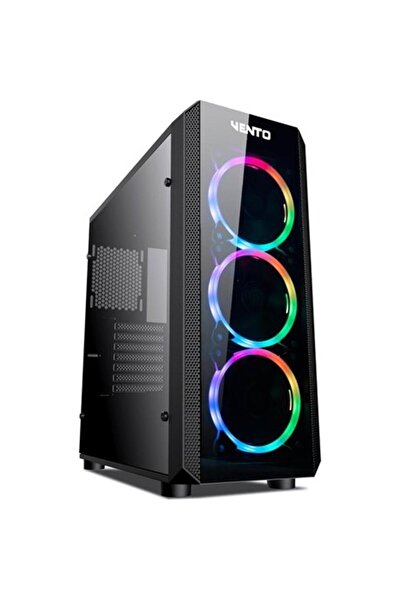 VENTO 850w 80 Gold Vg04fe Gaming Mid-tower Pc Kasası Siyah