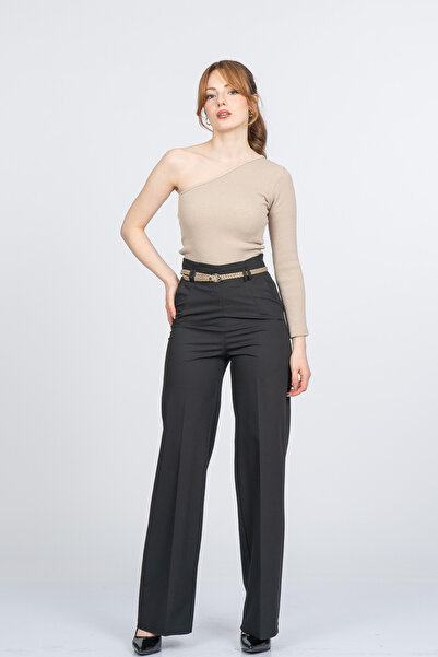 MissVina Ύφασμα παντελόνι με ψηλή μέση και ζώνη Meliora