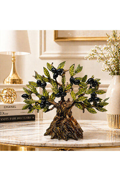 Home Premium Zeytin Ağacı Biblo– Şık ve Lüks Salon Dekor Objesi