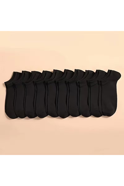 dehaine Set of 10 unisex socks for women and men, white socks, black socks, C...