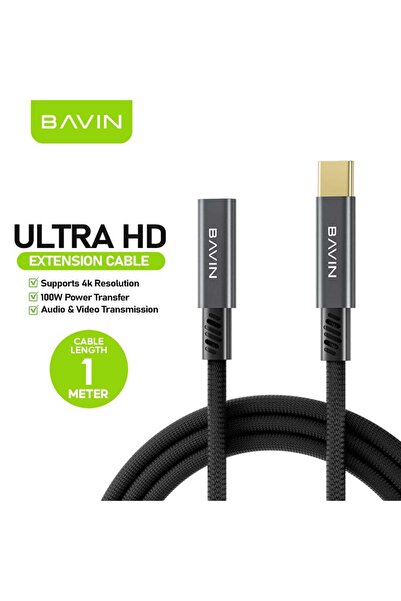 Bavin كابل HDMI-23 دقة 4K بمعدل 60 هرتز فائقة الوضوح، شحن سريع بقدرة 100 واط،...