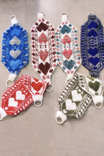 Çt Çeyizci Tekstil Ring-Shaped Dowry Washcloth, (3 Pcs) Soft Textured Heart W...