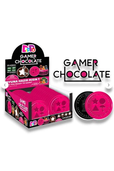 DİPPO Gamer Chocolate Madalyon Sütlü Çikolata 18 g x 24 Adet (Ekonomik Kutu)