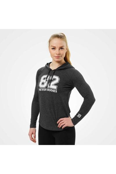 BETTER BODIES Hanorac Varsity - Gri Grafit Melanj