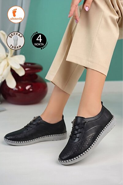 AlbiShoes Women's 4-Point Anatomical Non-Slip Transparent Sole Comfortable Li...