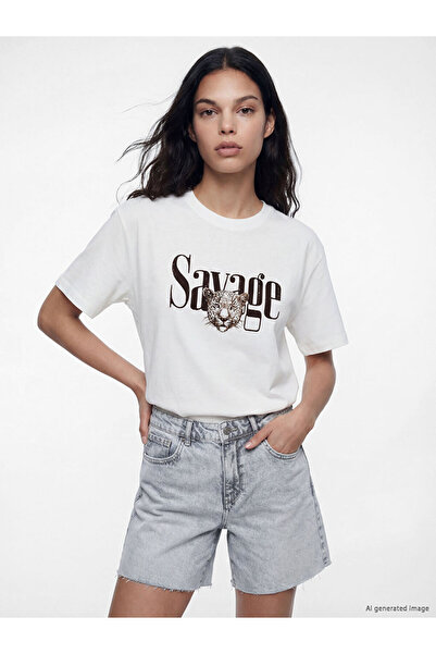 LC Waikiki Esvab • Modern & Distinctive Printed Loose Fit Women's T-Shirt