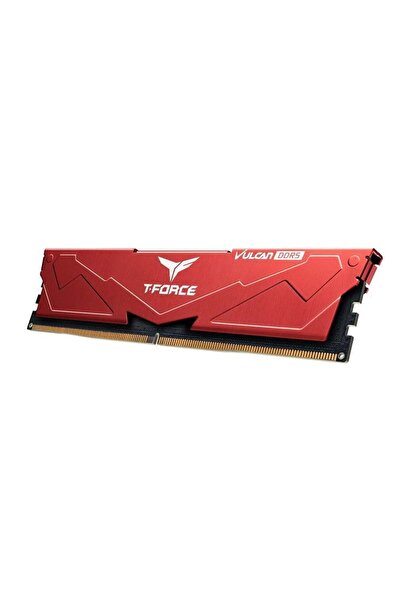 TEAM T-Force Vulcan Red 16GB 1x16GB 6000Mhz DDR5 CL38 Gaming Ram (FLRD516G600...