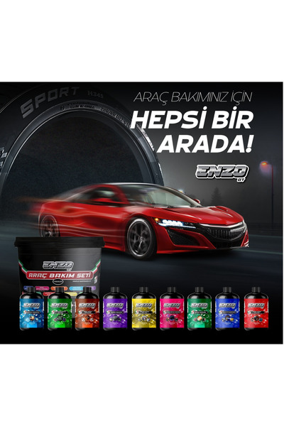 ENZO Gt 12li Araç Bakım Seti 500 ml Toplam 12 Adet Üründen Oluşmaktadır