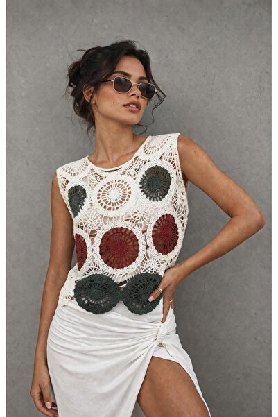 DM DİLAN MODA ΓΥΝΑΙΚΕΙΑ ΚΡΟΣΣΟΒΡΑΧΙΟΝΑΙΑ ΜΠΛΟΥΖΑ ΜΕ ΔΑΝΤΕΛΑ ΚΡΟΣΣΟΒΡΑΧΙΟΝΑΙΑ ...