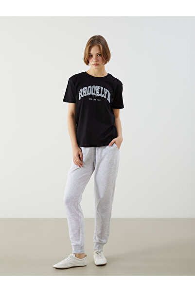 LC Waikiki Pantaloni de trening jogger de damă cu talie elastică